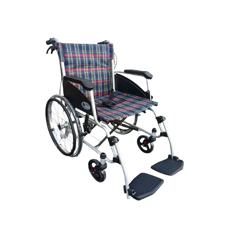 Xe Lăn Sắt Sơn Có Thắng Lucass X-43 - Màu Caro